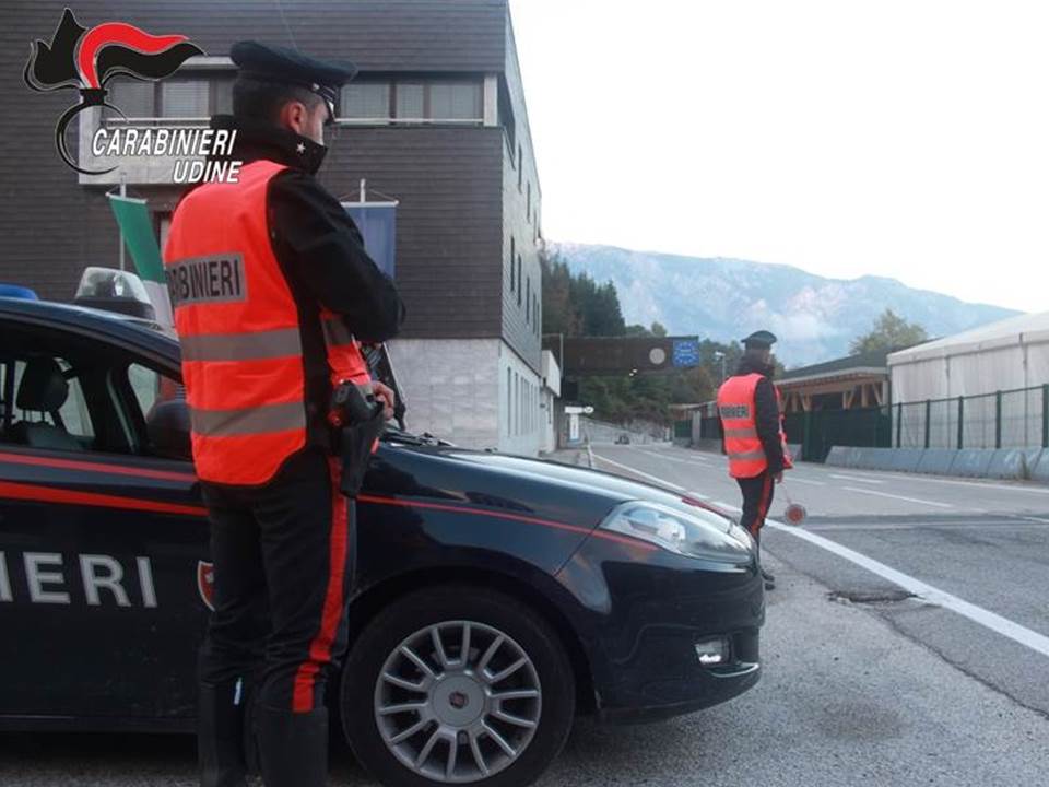 Posto di blocco carabinieri