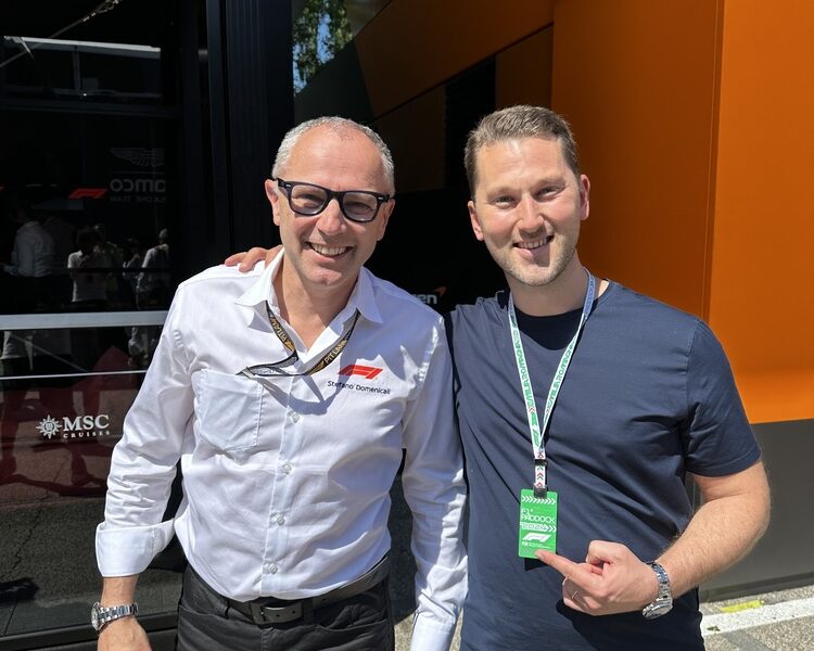 Stefano Domenicali (presidente F1) e Cristian Specogna