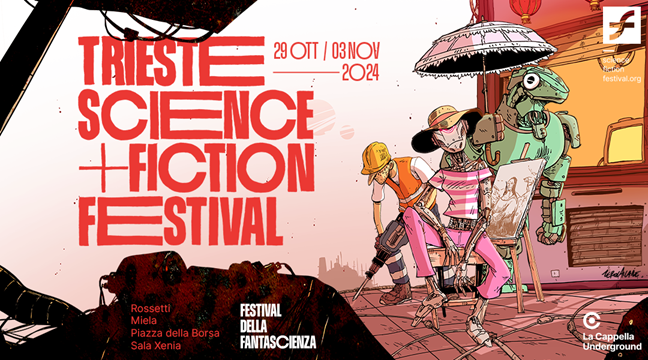 Poster ufficiale del Trieste Science+Fiction 2024, realizzato da Zerocalcare