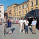 I partecipanti all'inaugurazione di "Vivila!" in piazza XX Settembre a Udine