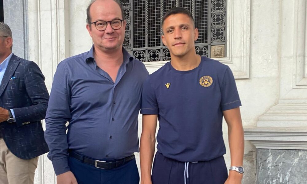 Il vicegovernatore Anzil con Alexis Sanchez