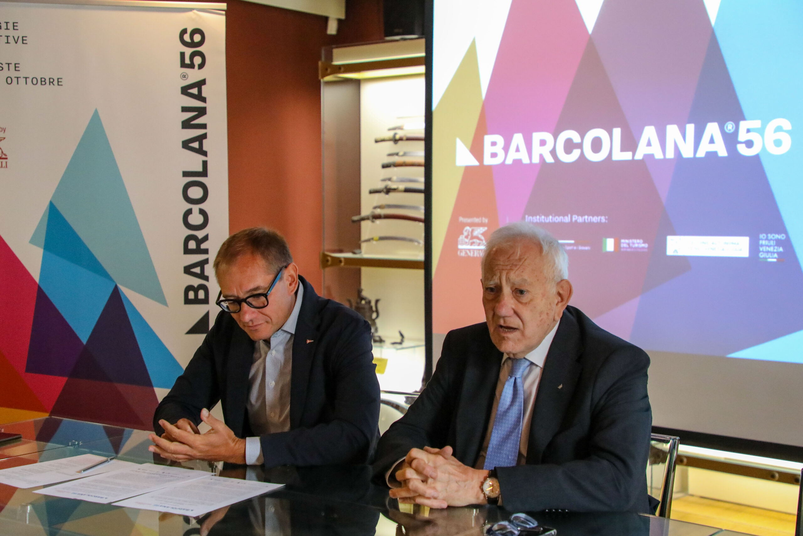 Mitja Gialuz e Giorgio Rossi alla presentazione di "Barcolana 56"