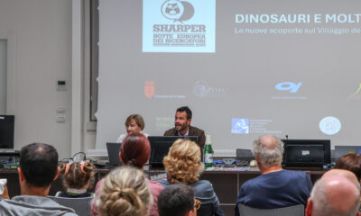 Michele Babuder all'incontro "Dinosauri e molto altro: le nuove scoperte del Villaggio del Pescatore"