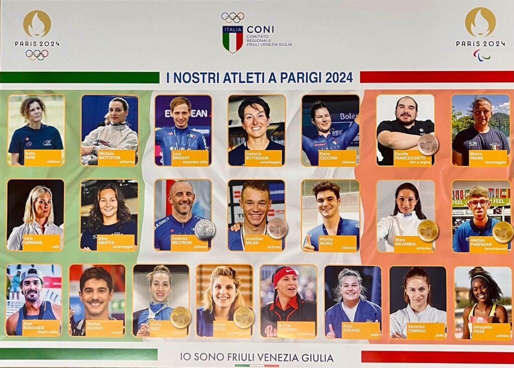 Gli atleti che hanno rappresentato il Friuli-Venezia Giulia ai Giochi di Parigi 2024