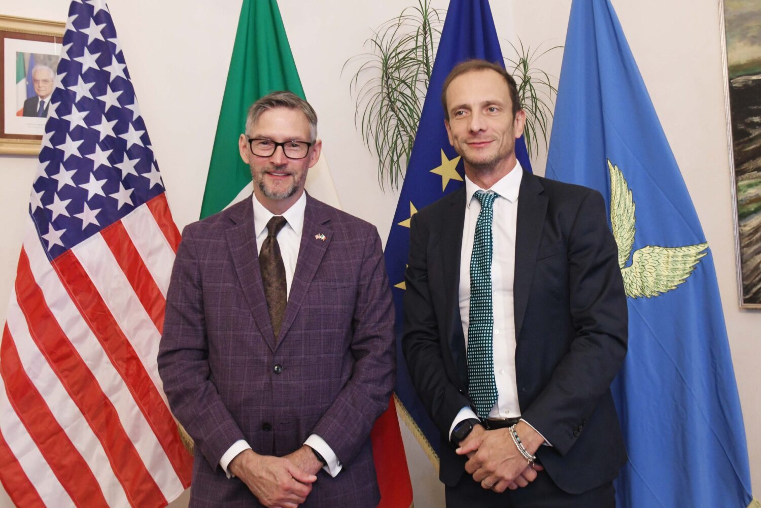 Il governatore Massimiliano Fedriga e il console generale degli Usa in Italia Douglass Benning - Imprese USA e FVG, nuove opportunità di investimento e collaborazione