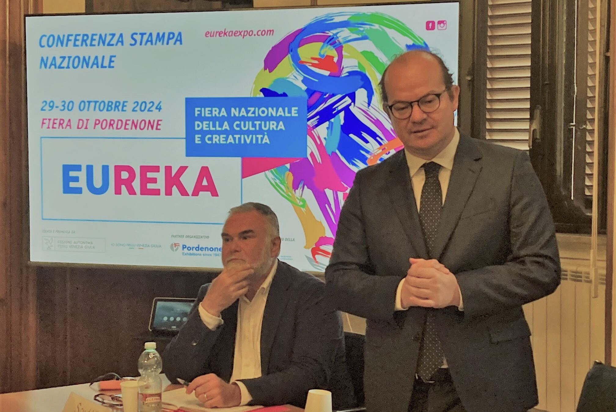 Il vice presidente del Friuli-Venezia Giulia Mario Anzil alla presentazione di Eureka a Roma - Eureka 2024, Pordenone diventa vetrina delle imprese creative italiane