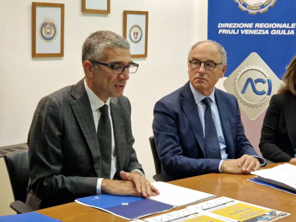 L'assessore Roberti e il vicepresidente dell'Aci Trieste Riccardo Novacco