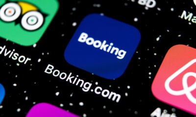 Icona di Booking.com su smartphone