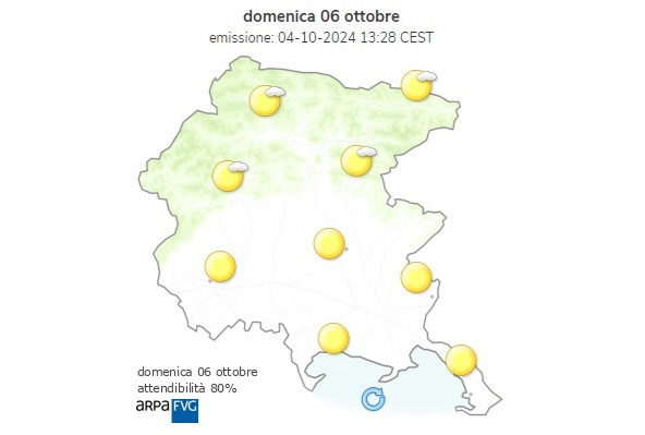 Meteo domenica 6 ottobre 2024