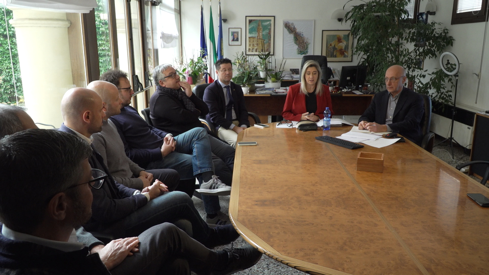 L'assessore Cristina Amirante con i sindaci del territorio interessato al progetto della ciclovia da Casarsa a Pinzano