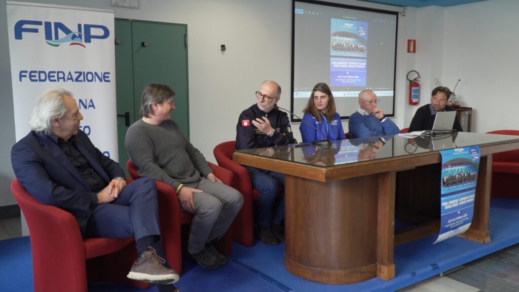 L'assessore Riccardo Riccardi alla presentazione della tappa di Coppa del Mondo di nuoto Paralimpico